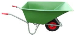 (02) Kruiwagen 160ltr Polyester Lichte Uitvoering 1 Wiel