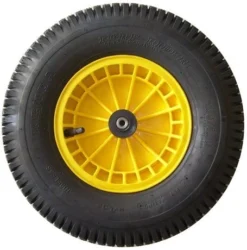 (08) Kruiwagenwiel Geel Zware Uitvoering