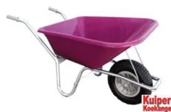 (08) TKV 100 Verzinkt Onderstel Roze Kruiwagen 100ltr