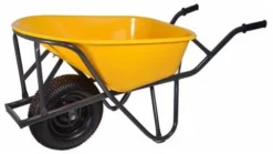 (11) Kruiwagen Stratenmakers Uitvoering Gelakt Onderstel 80ltr