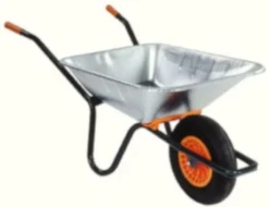 (19) Kruiwagen Verzinkte Bak 70ltr Gelakt Onderstel