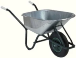 (21) Kruiwagen Verzinkte Bak Gelakt Onderstel 80ltr