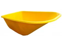 (24) Losse Kruiwagenbak Geel Kunststof 100l