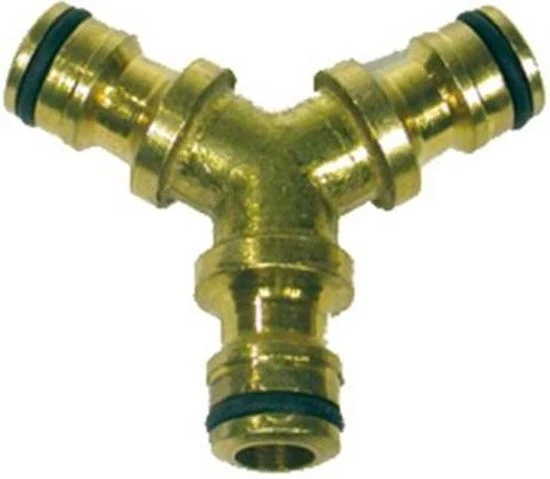 Y-vertakking Met 3 Nippels (messing) 1 Y-vertakking Met 3 Nippels (messing)