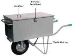 Gereedschaps Kruiwagen Enkel Wiel