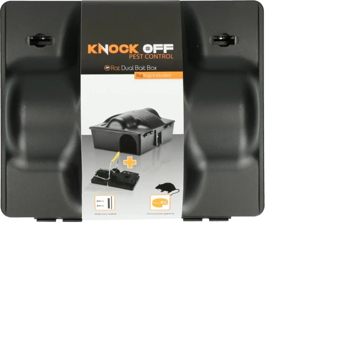 Knock Off Voerdoos Rat/Muis Dual Bait Incl. Rattenklem 1 Knock Off Voerdoos Rat/Muis Dual Bait Incl. Rattenklem